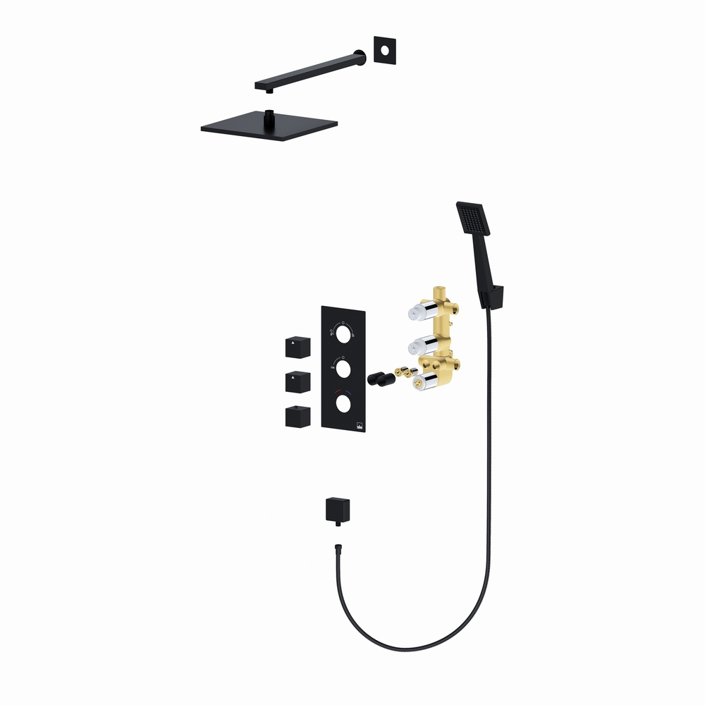 Timo SX-0179/03SM Tetra-Thermo Набор для комплектации душа, с термостатом, черный