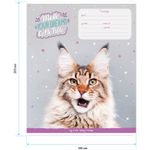 Тетрадь 18л, линия, Спейс Питомцы. Funny cats