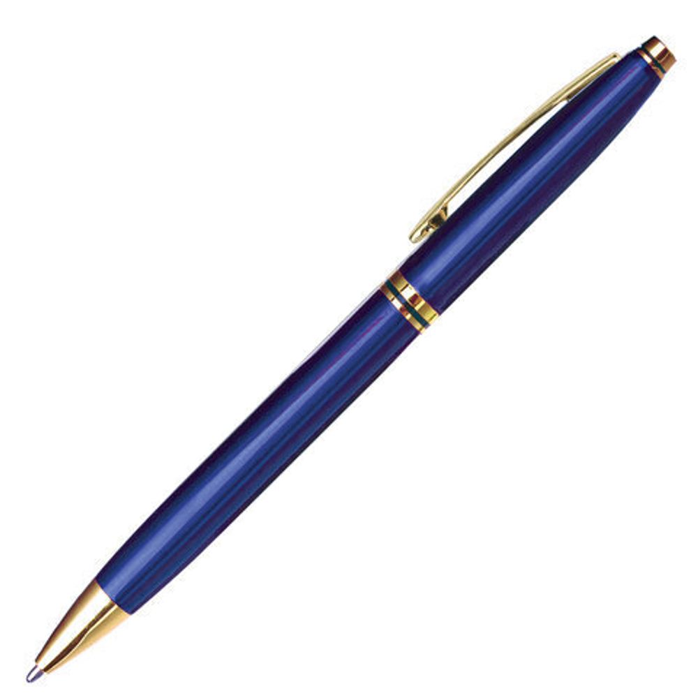 Ручка подарочная шариковая BRAUBERG "De Luxe Blue", корпус синий, узел 1 мм, линия письма 0,7 мм, синяя, 141412