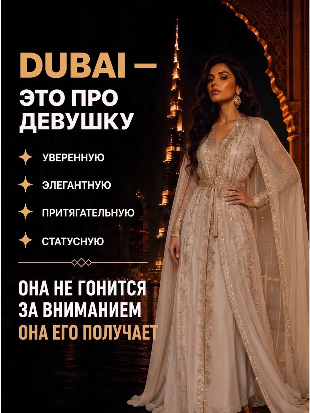 Духи женские стойкие Dubai арабские со шлейфом (10 мл.)