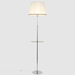 Citilux Линц CL402970T Торшер хром со столиком и белым абажуром