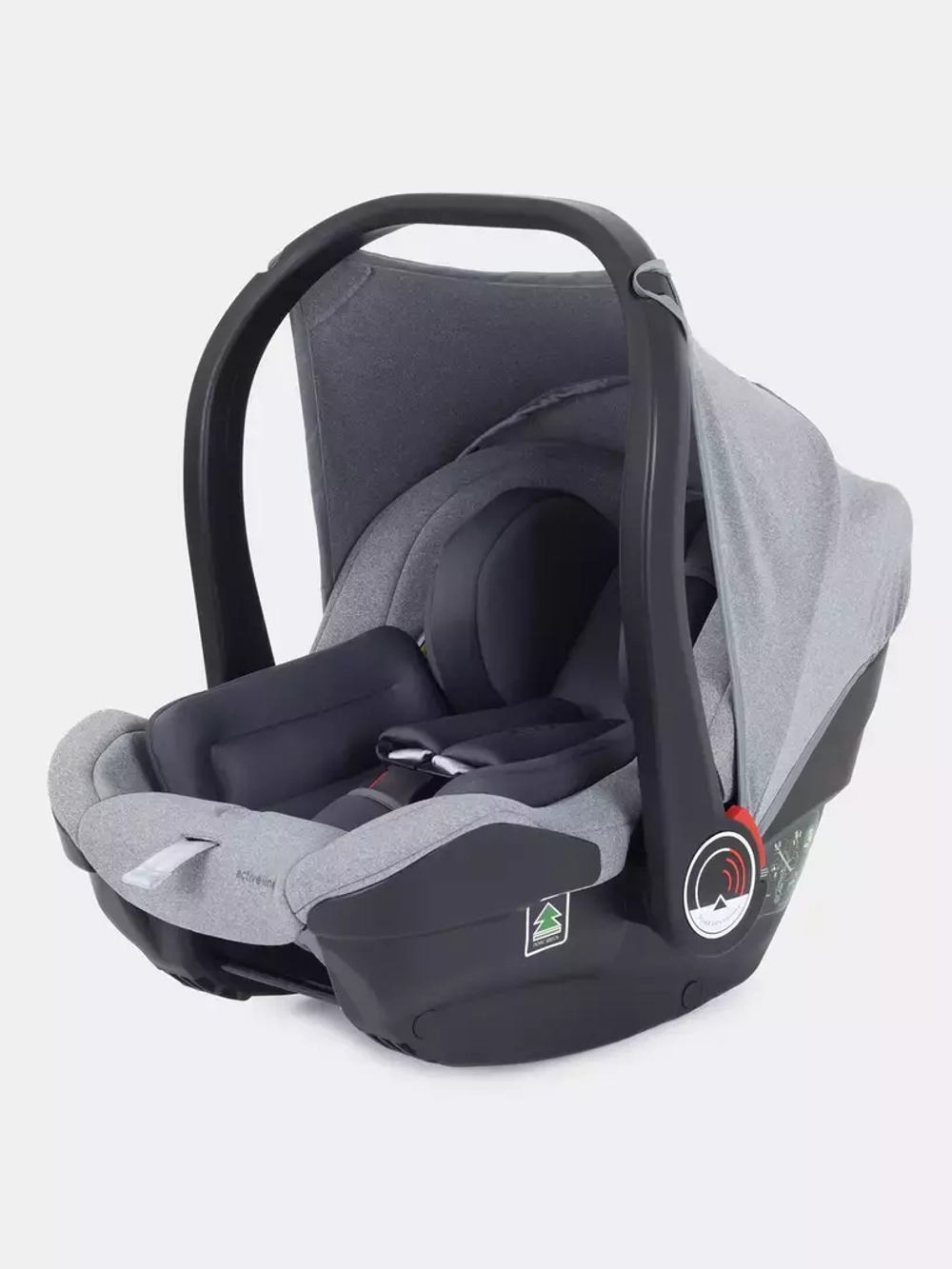 Автокресло RANT AY328 Pro "CARRY" Active Line (Grey) группа 0+  (0-13 кг)