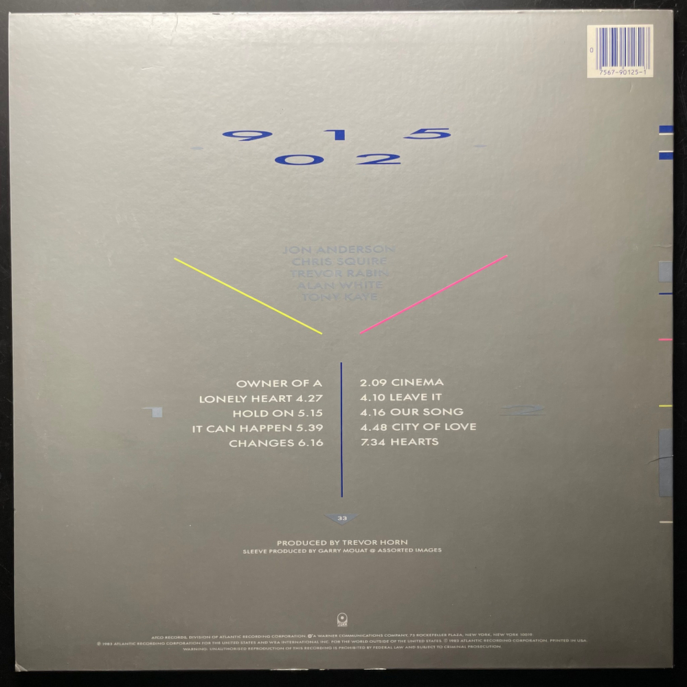Yes ‎– 90125 (США 1983г.)