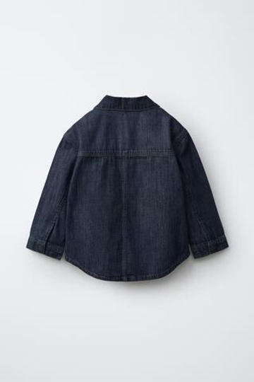 ZARA ДЖИНСОВАЯ КУРТКА-РУБАШКА, ИНДИГО