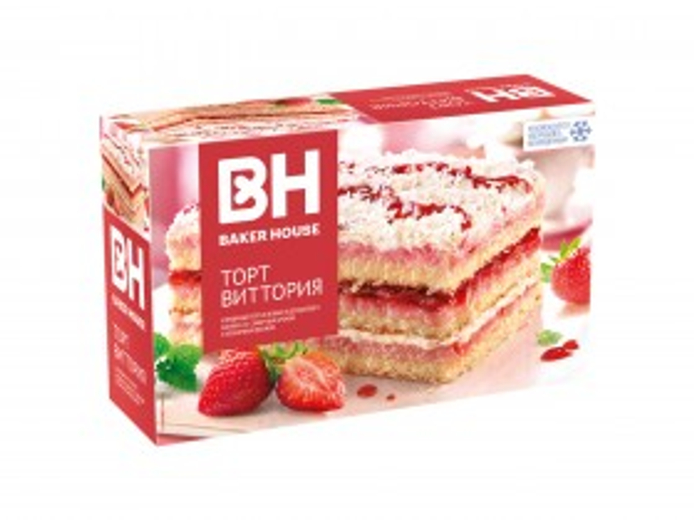 Торт бисквитный Baker House Виттория 350г (8шт)
