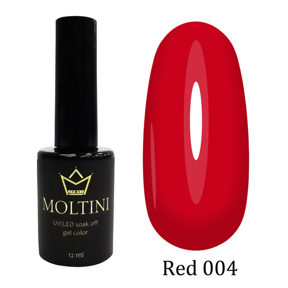 Гель-лак Moltini RED 004, 12 ml