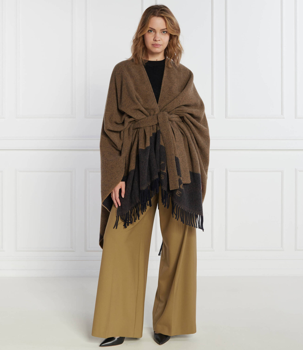Хлопковое пончо Max Mara Leisure - коричневый(373602366)