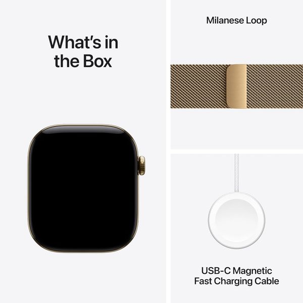 Умные часы Apple Watch Series 12 46 мм Radiant Gold Titanium Case with Milanese Loop (S/M) Сияющее золото | Radiant Gold