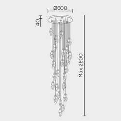 Подвесная люстра MODESTYLE MS.89140.25 GD