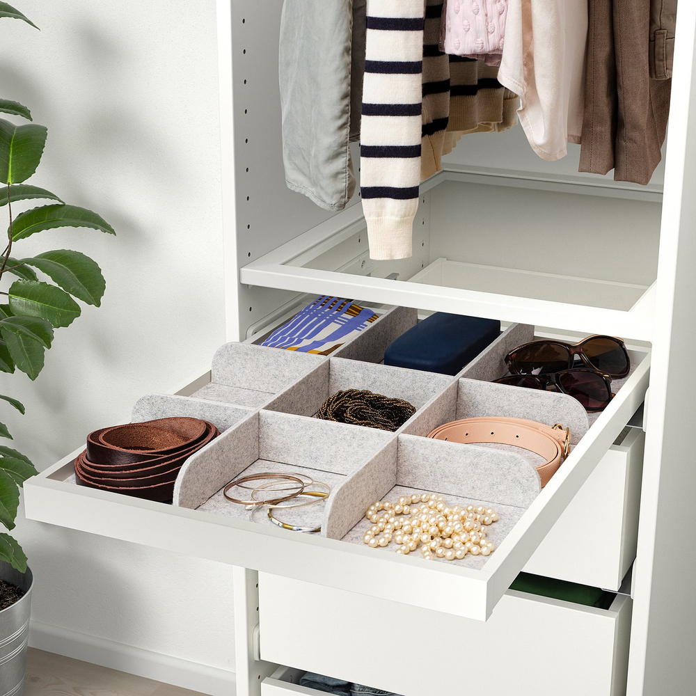 IKEA KOMPLEMENT  (ИКЕА КОМПЛЕМЕНТ)  -  Перегородка для выдвижного лотка - светло-серый 50x58 см