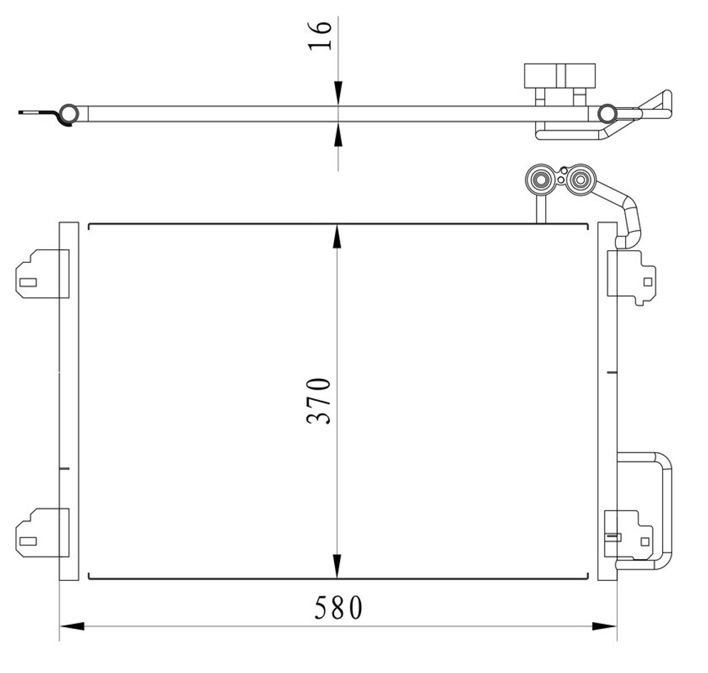 Kular - 76319-KLR - Condenser, air conditioning