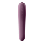 Фиолетовый вибромассажер 19см с вакуумной стимуляцией Satisfyer Dual Kiss