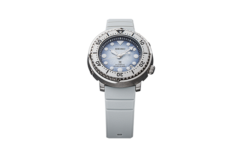 SEIKO Prospe Mechanical Movement Silicone Strap Watch Men"s Watches Blue Dial