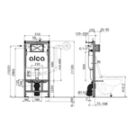 Инсталляция ALCA PLAST AM101/1120+М670 4 в 1 кнопка белая