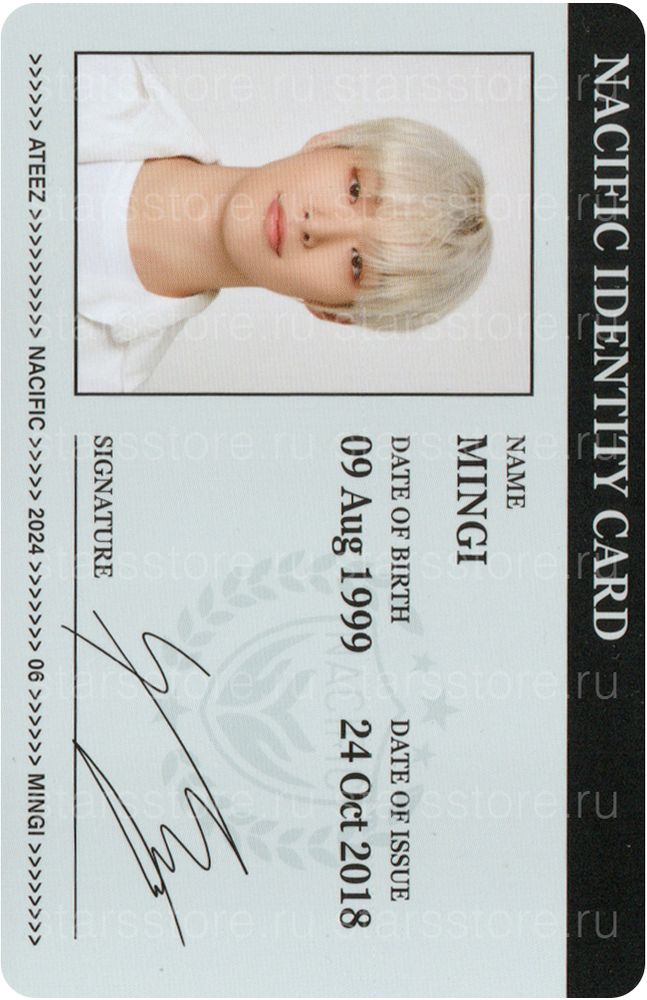 Фотокарта Mingi ATEEZ x Nacific ‘Office ID’ Фотокарта Mingi ATEEZ x Nacific ‘Office ID’