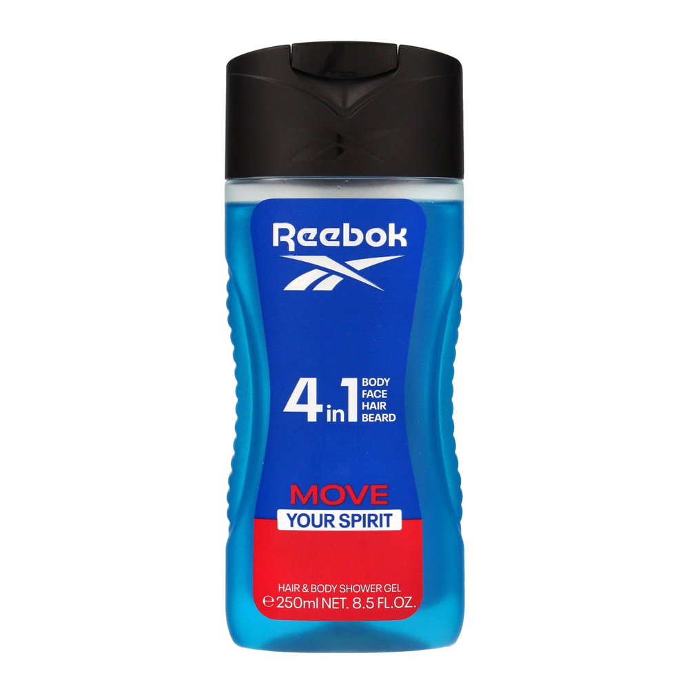 Reebok Move Your Spirit Гель для душа мужской 4 в 1 250 мл (из Финляндии)