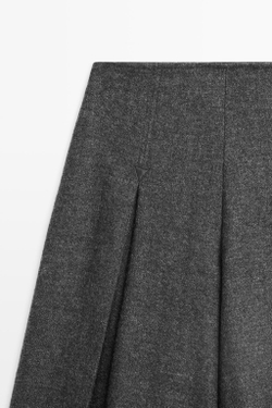 Massimo Dutti Юбка-шорты со складками, серый