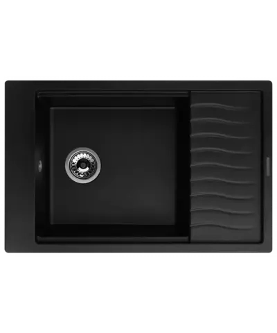 Кухонная мойка Kuppersberg MILA 1B1D BLACK METALLIC