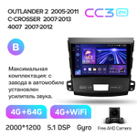 Teyes CC3 2K 9"для Mitsubishi Outlander 2005-2011