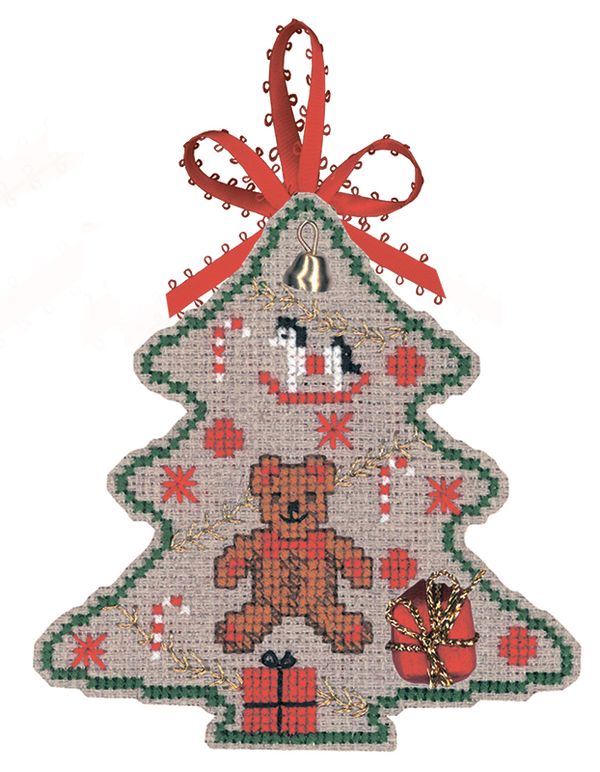 Набор для вышивания нитками Le Bonheur des Dames, Sapin Ours (Ёлка Медведь), 9х10,5 см