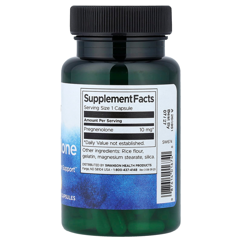 Swanson Vitamins, Прегненолон, 10 мг, 90 капсул