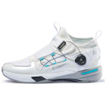 Kawasaki Crossover 2.0 Rubber Cushioning, Wear Resistant Mid top Badminton Shoes Unisex Gray Cyan Blue