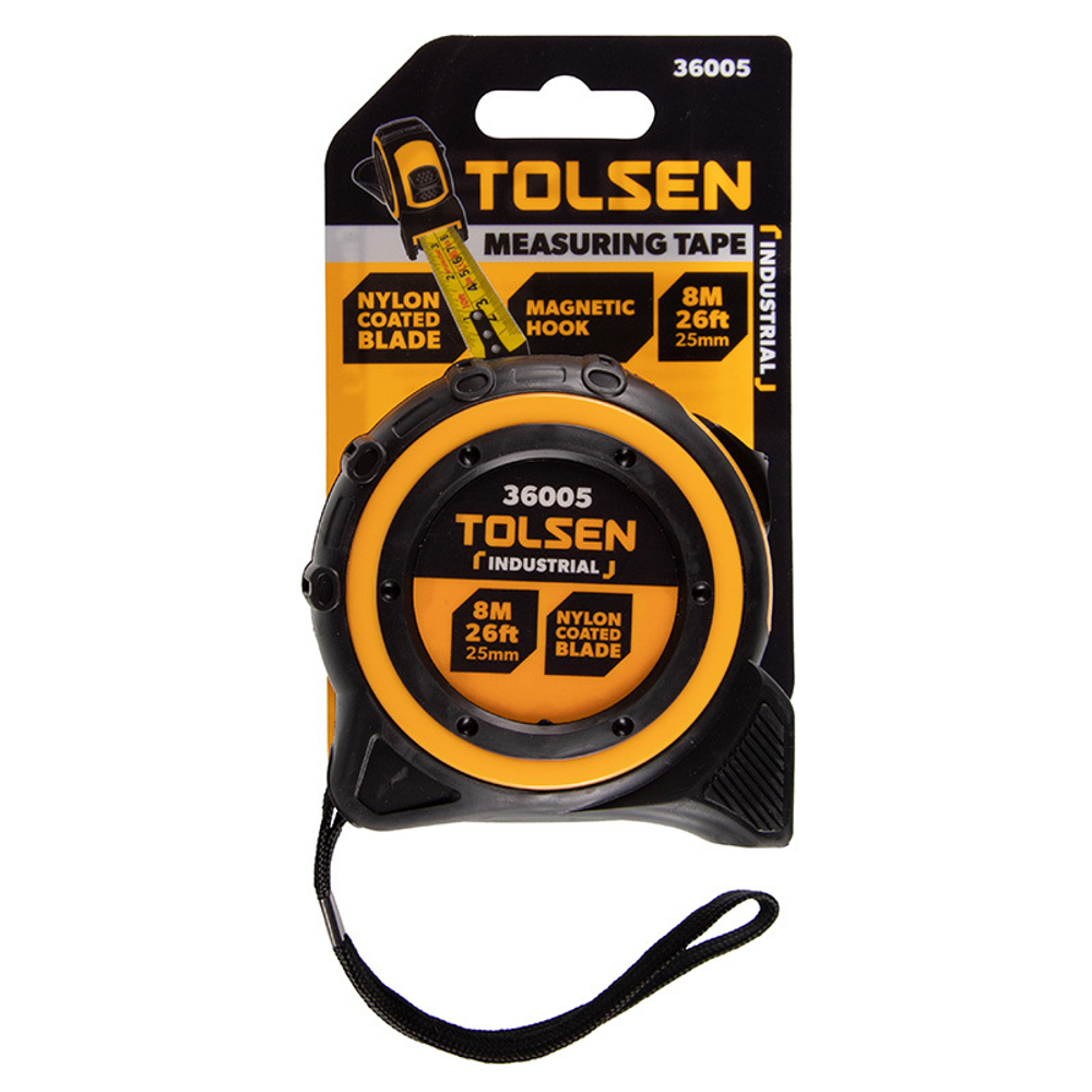 TOLSEN (TT36005) Рулетка измерительная 8 м, магнитный крюк