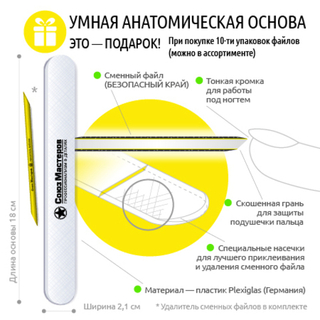 Союз мастеров Сменные файлы Прямые на вспенке, 240гр, 5шт