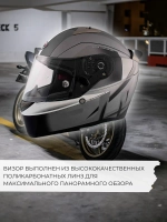 Шлем SHIRO SH336 RAISER grey XL