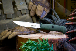 Тактический нож Combat AUS-8 StoneWash Olive