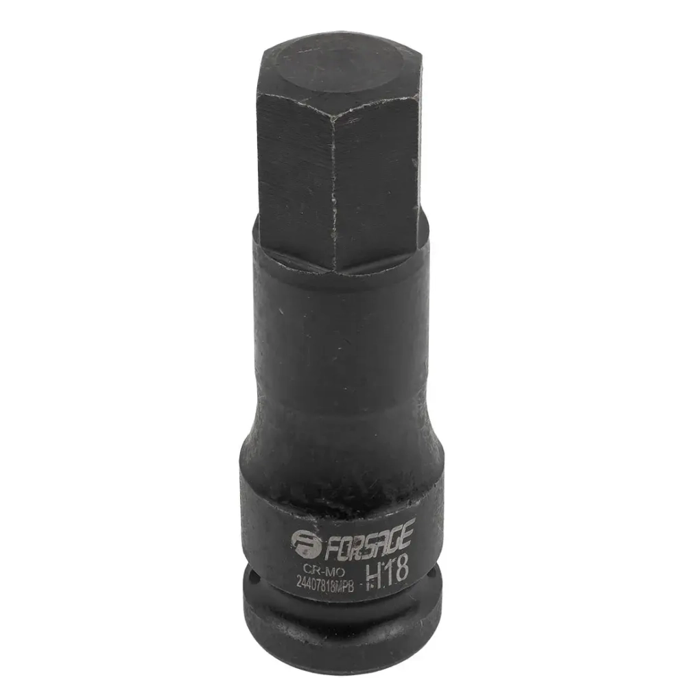Головка-бита 6-гранная ударная 18мм,1/2'' Forsage F-24407818MPB
