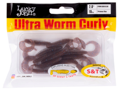 Слаги съедобные LJ Pro Series ULTRAWORM CURLY 2,0in (5 см), цв. S19, 9 шт.