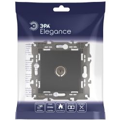 Розетка ЭРА Elegance 14-3101-05 TV одиночная IP20 антрацит | Эра Elegance