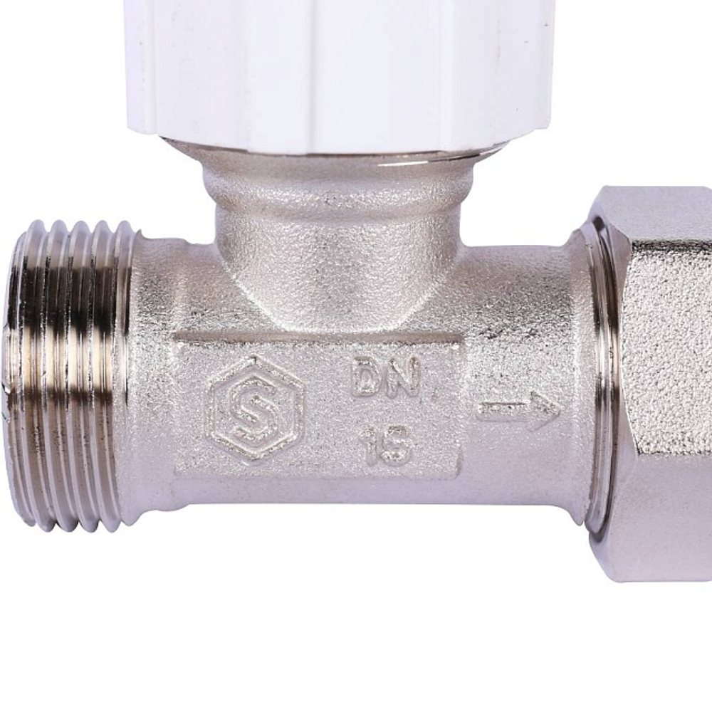 Клапан термостатический прямой STOUT - 1/2" x 3/4"EK (ВР/НГ евроконус, PN10, Tmax 100°C)