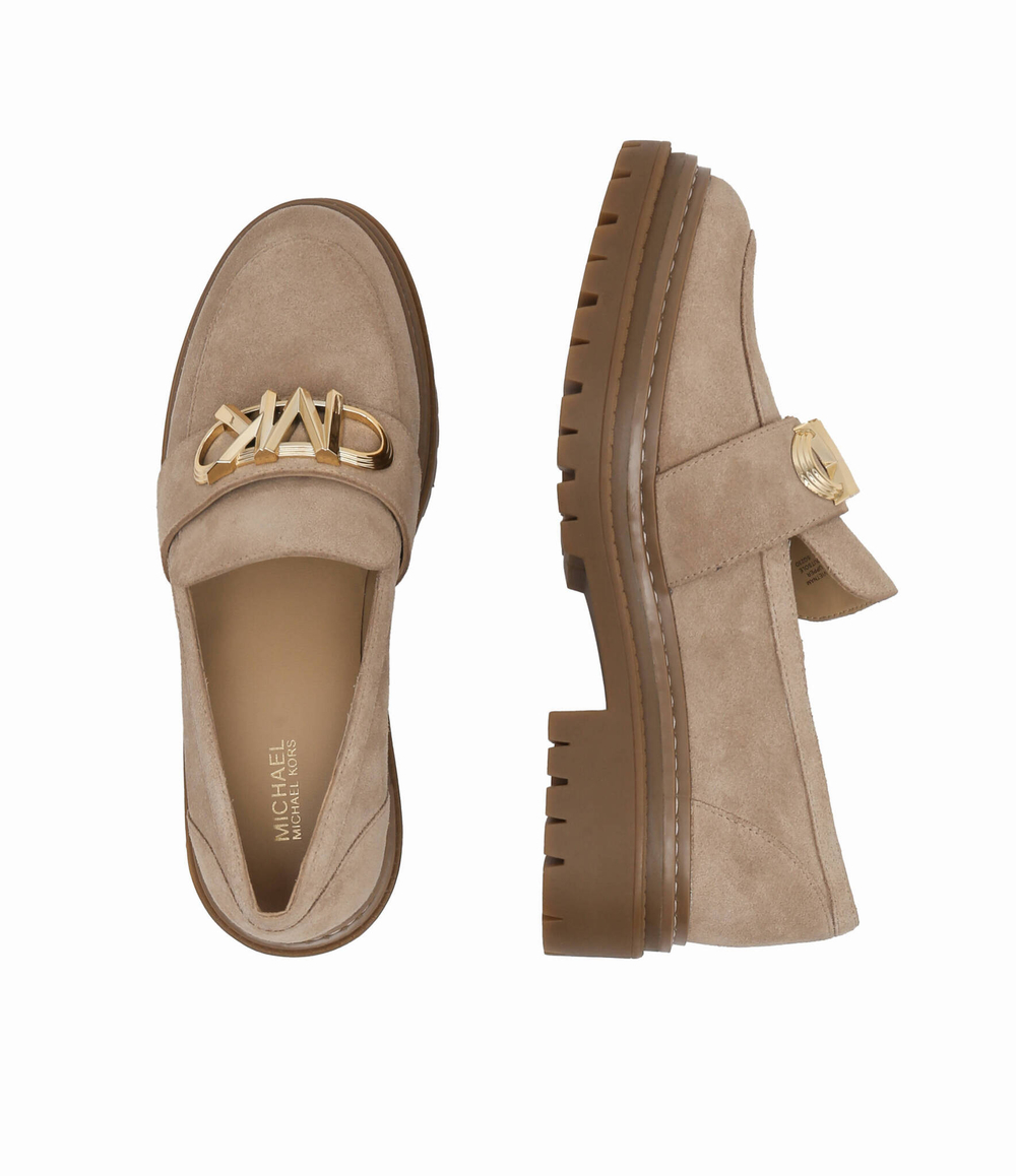 Кожаные мокасины Michael Kors - бежевый(40F3PKFP1S)
