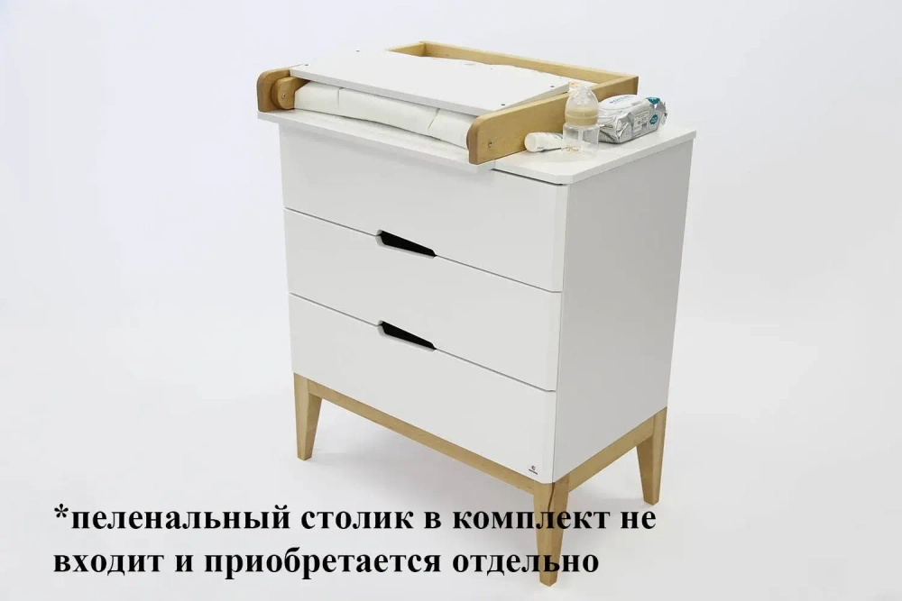 Комод ANTEMI Mia Light цвет: Белый/Дерево арт. НиК 69 б/д