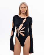 FLOWER CUTOUT BODYSUIT