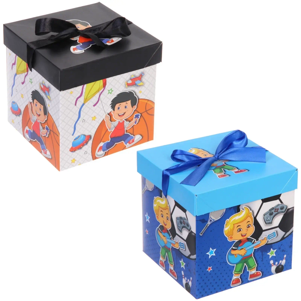Коробка подарочная «Весёлая игра» 15*15*15 см, микс