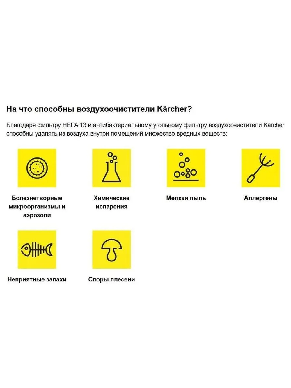 Воздухоочиститель Karcher AF 50 50Вт белый (1.024-822.0)