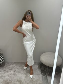 Платье трикотажное Lady в белом цвете