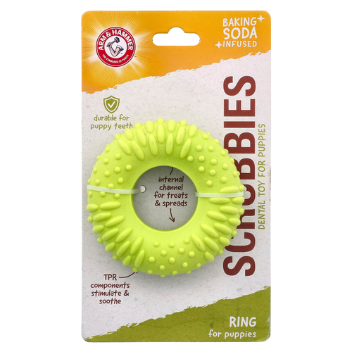 Arm & Hammer, Scrubbies, стоматологическая игрушка для щенков, кольцо, 1 игрушка