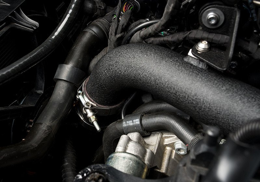 Пайп кит ECS Tuning MQB Gen3/Gen4 1.8/2.0T High Flow Turbo Outlet Pipe Kit - Wrinkle Black