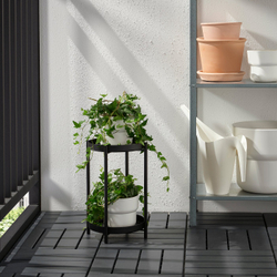 IKEA OLIVBLAD  (ИКЕА ОЛИВБЛАД)  -  Стойка для цветочного горшка - для помещения/улицы чёрный 35 см