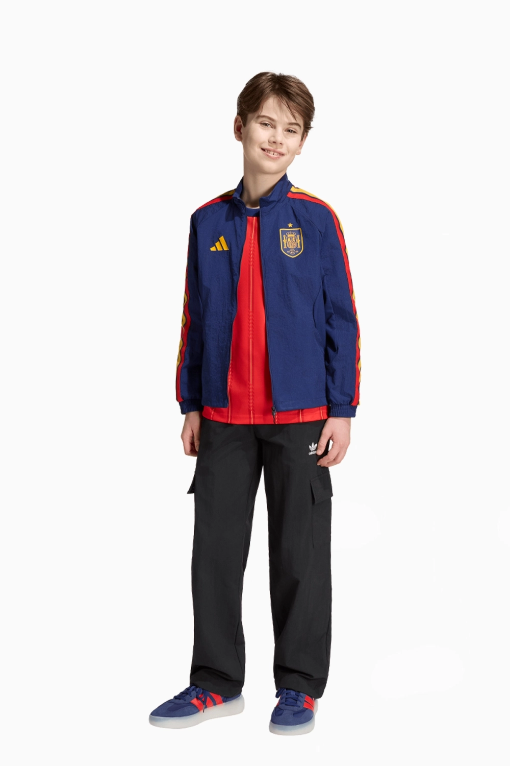 Кофта adidas Spain 2026 Anthem Junior - темно-синий