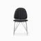Обеденный стул Sundseat, черная экокожа, ножки хром