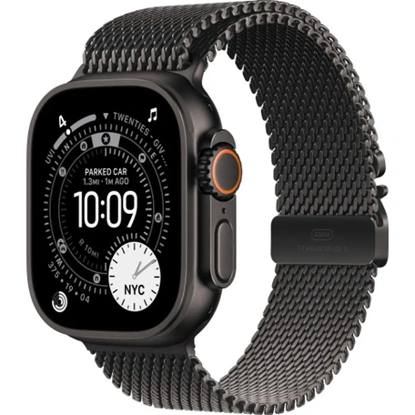 Умные часы Apple Watch Ultra 3 49 мм Black Titanium Case with Black Titanium Milanese Loop - M