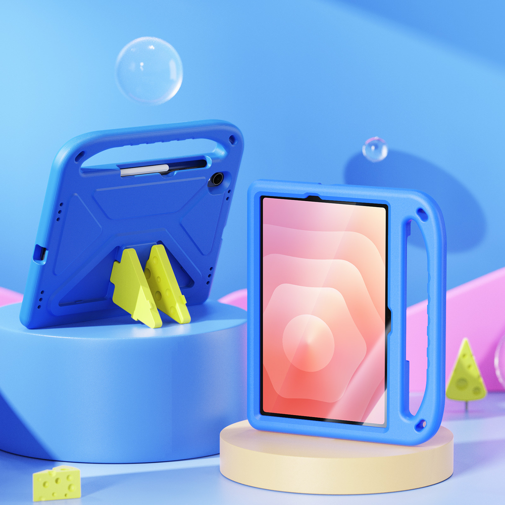 Детский чехол синего цвета на планшет Samsung Galaxy Tab S11, серия Puff Series от Dux Ducis