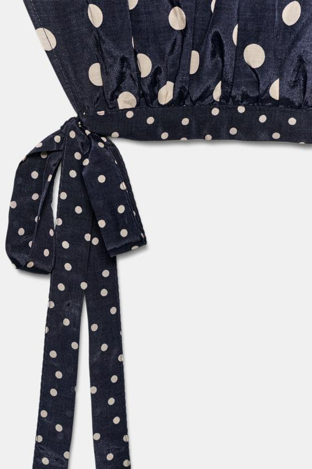 ZARA БРЮКИ-ШАРОВАРЫ В ГОРОШЕК — ZW COLLECTION, МОРСКОЙ СИНИЙ