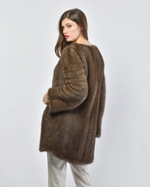 Полупальто из меха норки