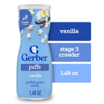 Gerber, Puffs, снек из воздушных злаков, от 8 месяцев, ваниль, 42 г (1,48 унции)